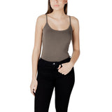 Morgan De Toi Green Cotton Tank Top