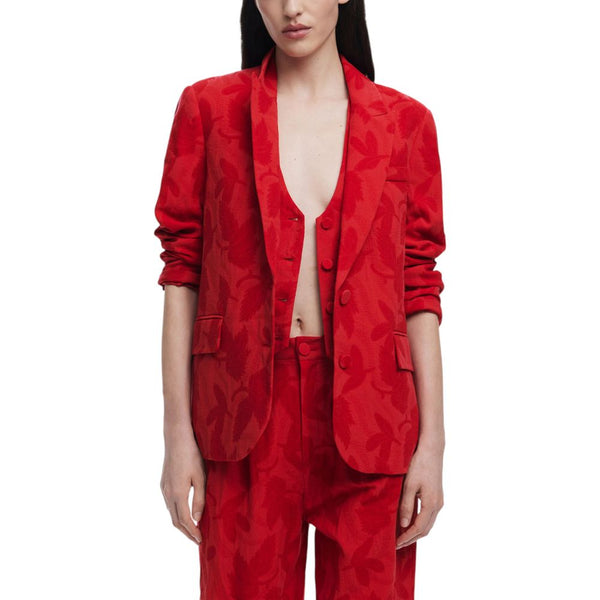Desigual Red Cotton Blazer
