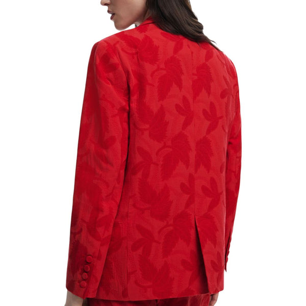 Desigual Red Cotton Blazer