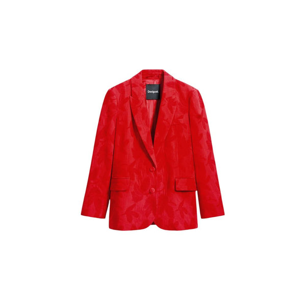 Desigual Red Cotton Blazer
