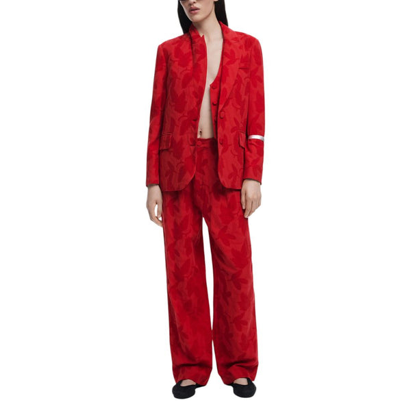 Desigual Red Cotton Blazer