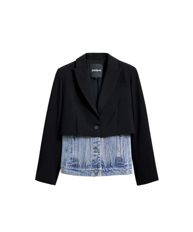 Desigual Black Cotton Blazer