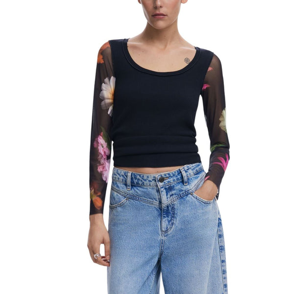 Desigual Black Cotton Long Sleeve