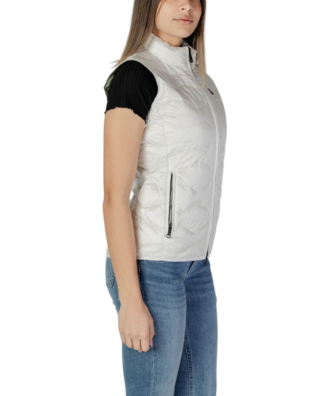 Blauer White Polyamide Sleveless Jacket