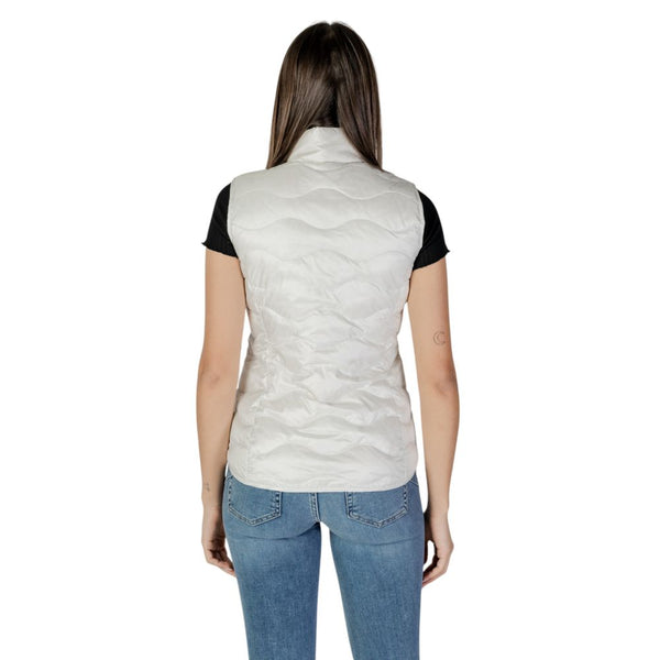 Blauer White Polyamide Sleveless Jacket