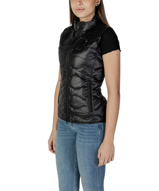 Blauer Black Polyamide Sleveless Jacket