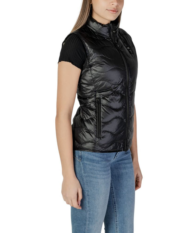 Blauer Black Polyamide Sleveless Jacket