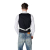 Gianni Lupo Black Linen Waistcoat