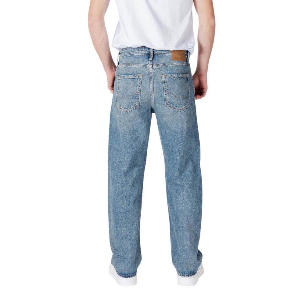 Jack Jones Blue Cotton Relaxed Fit Jean