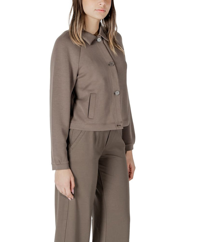 Street One Brown Modal Jackets & Coat