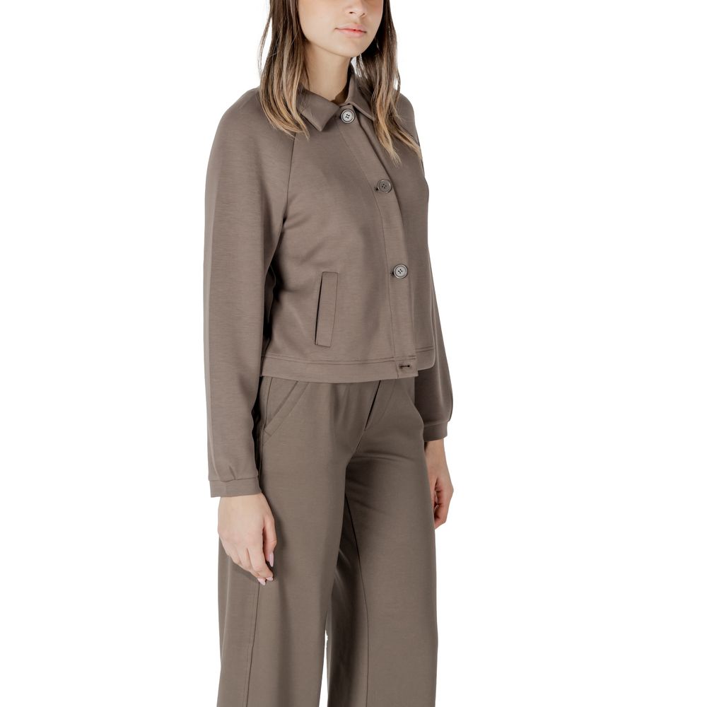 Street One Brown Modal Jackets & Coat