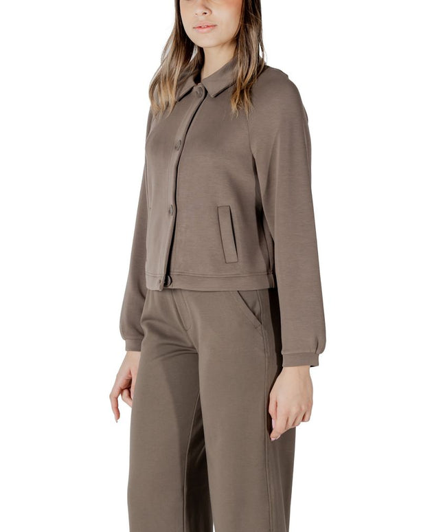 Street One Brown Modal Jackets & Coat