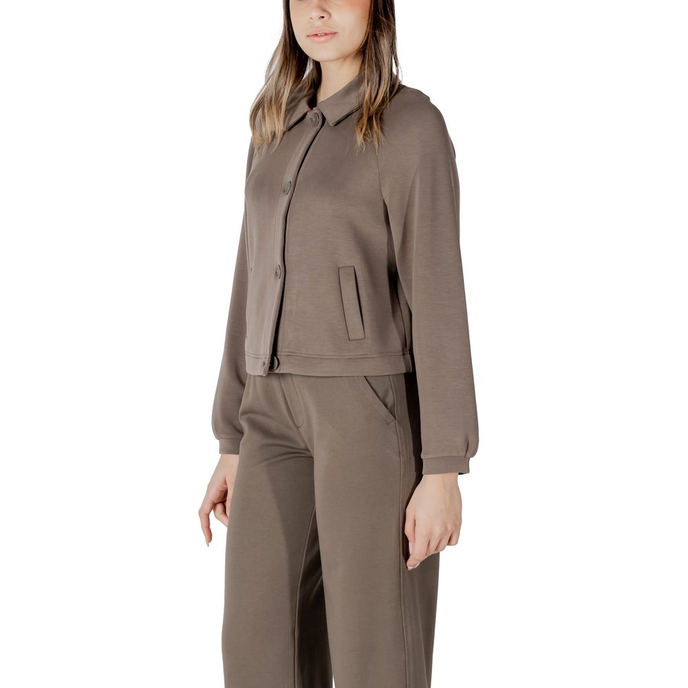 Street One Brown Modal Jackets & Coat