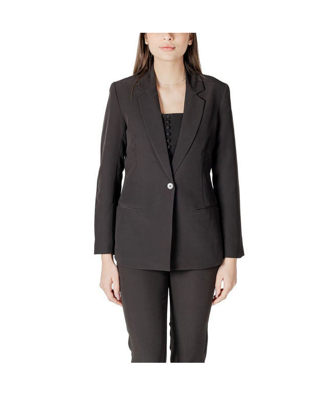 ICHI Black Polyester Blazer