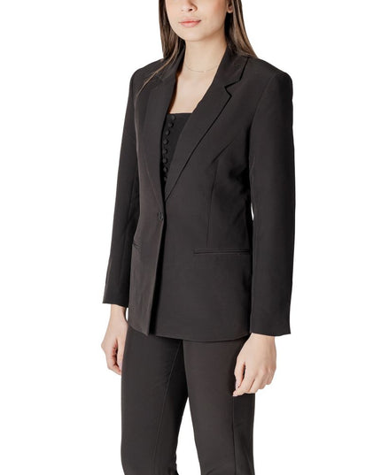 ICHI Black Polyester Blazer