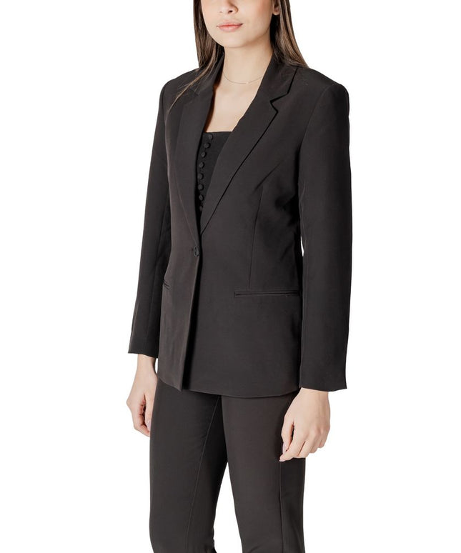 ICHI Black Polyester Blazer