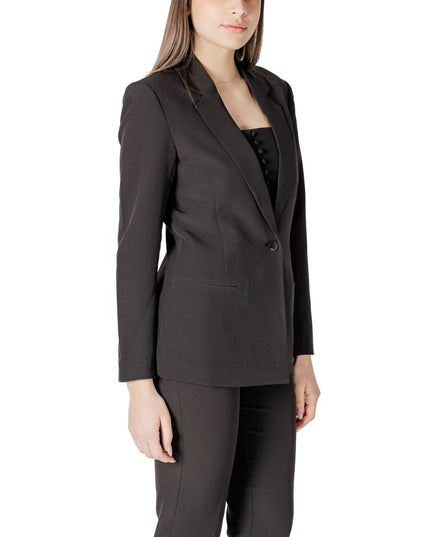 ICHI Black Polyester Blazer