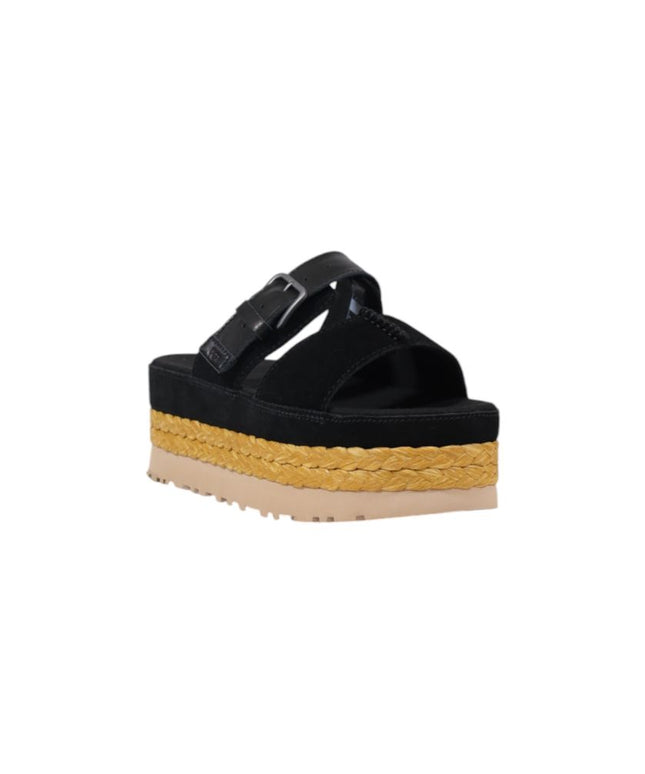 UGG Black Suede Leather Sandal
