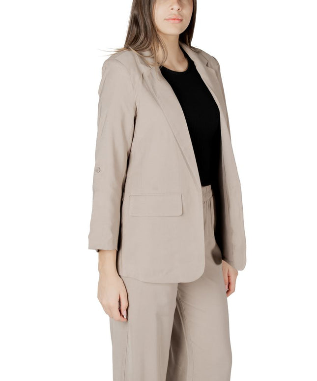 Only Beige Viscose Blazer