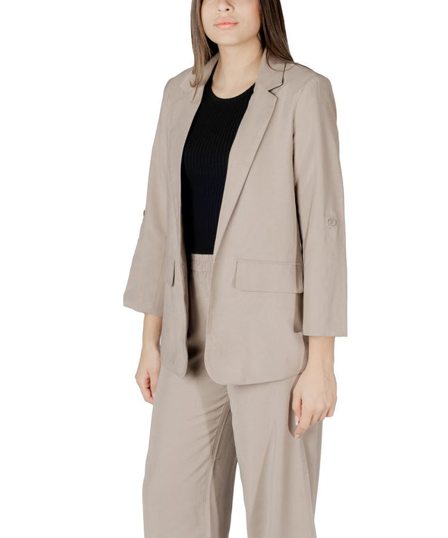 Only Beige Viscose Blazer