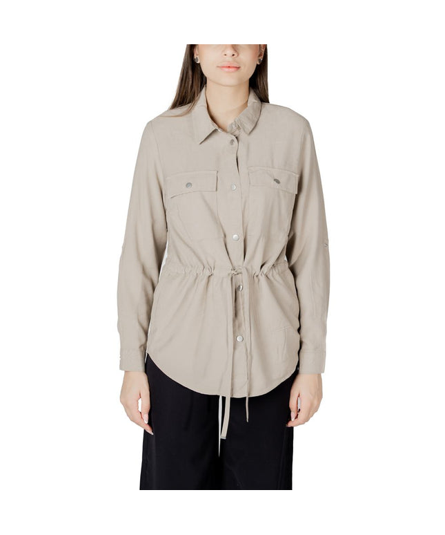 Only Beige Viscose Blouse