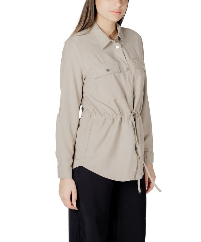 Only Beige Viscose Blouse