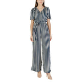 ICHI Blue Viscose Jumpsuit