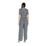 ICHI Blue Viscose Jumpsuit