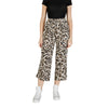 ICHI Beige Viscose Cropped Pant