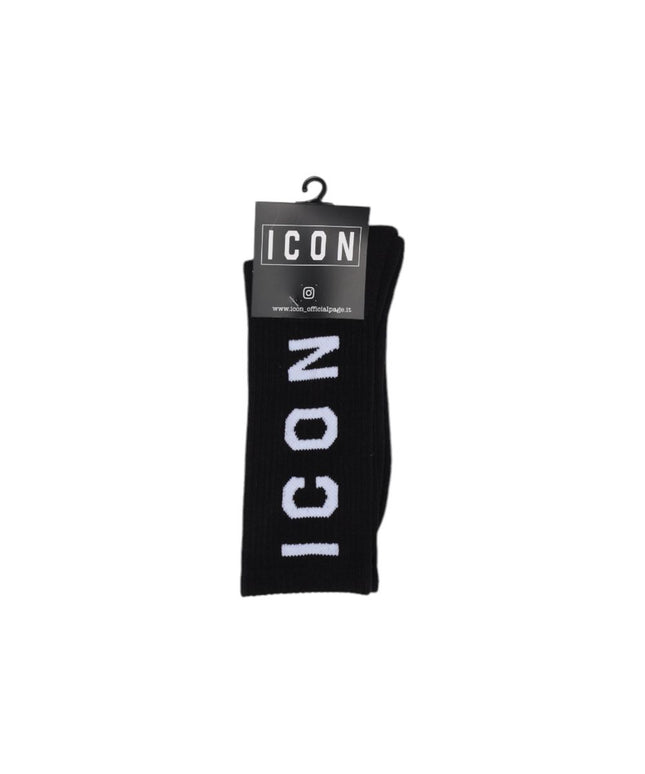 Icon Black Cotton Sock