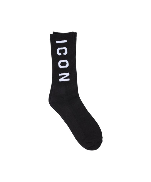 Icon Black Cotton Sock