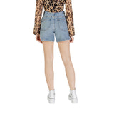 ICHI Light Blue Cotton Short