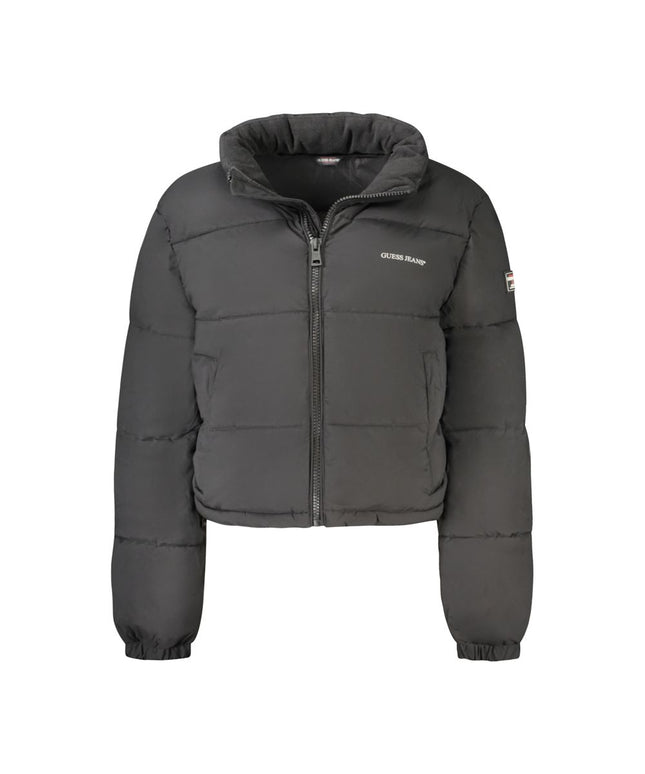 Guess Jeans Guess Jeans Black Polyester Jackets & Coat (Italian Size WOMEN: M, nan: nan, nan: nan)