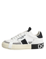 Dolce & Gabbana White Leather Custom 2.Zero Sneakers Shoes