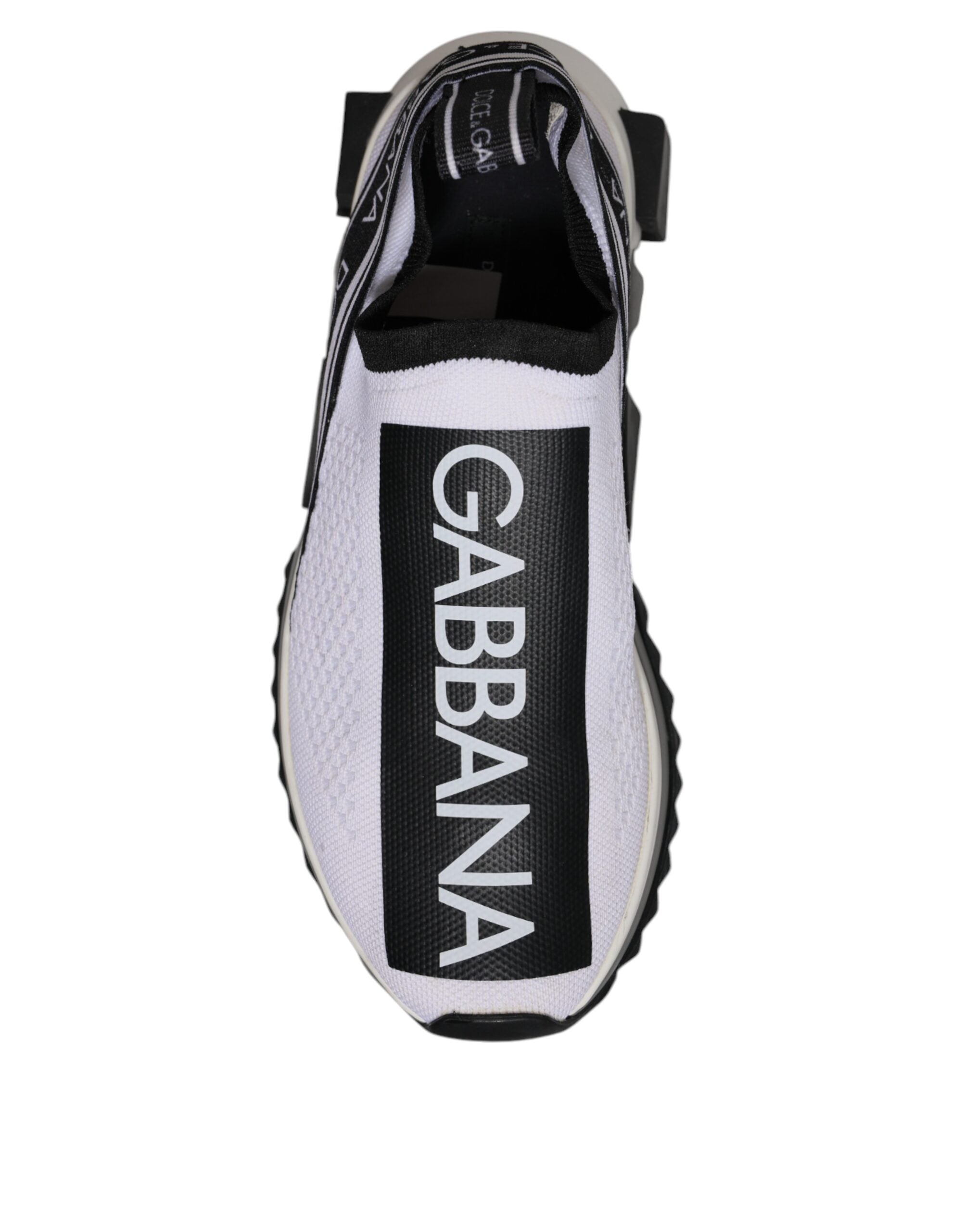 Dolce & Gabbana Black White Slip On Sorrento Sneakers Shoes