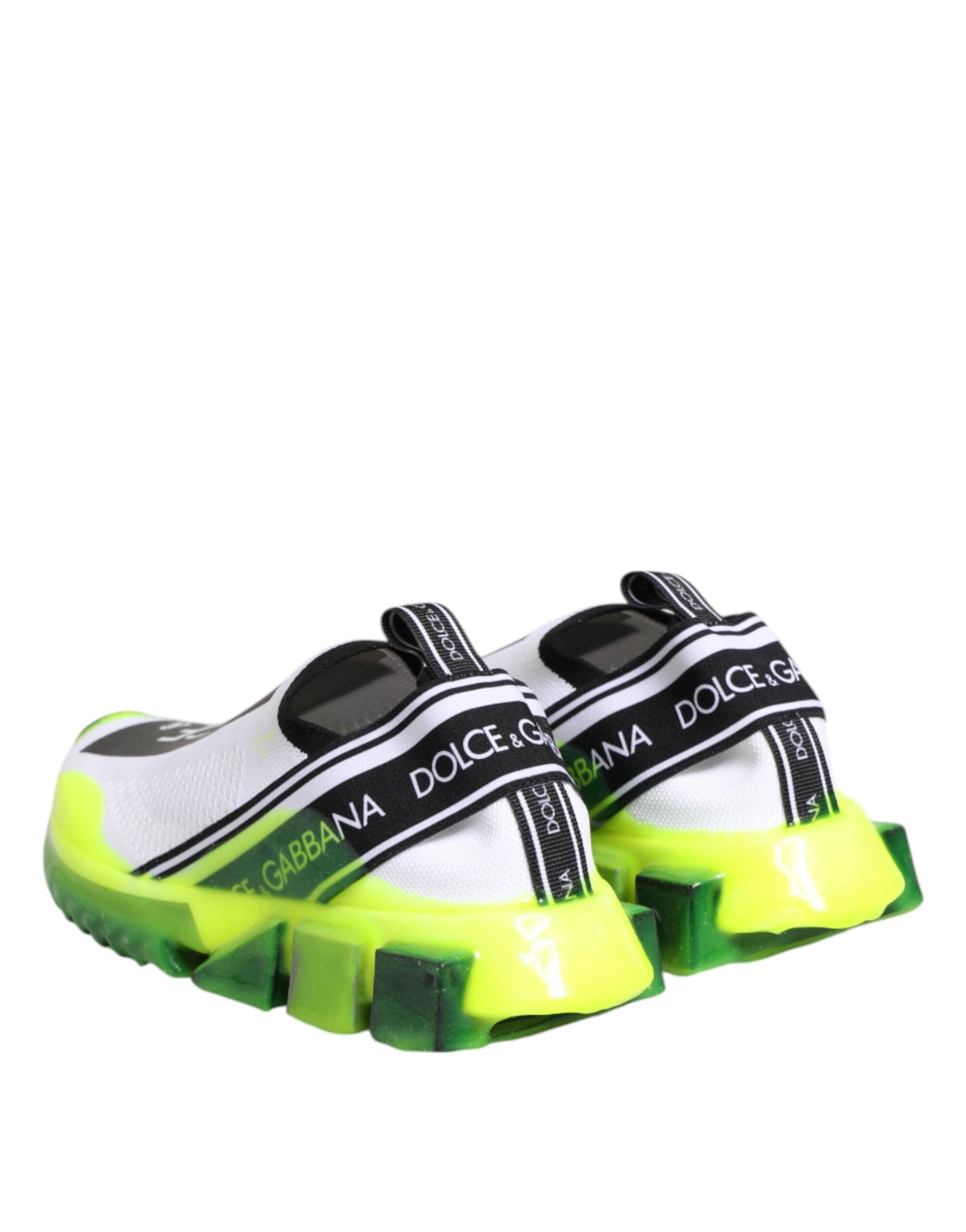 Dolce & Gabbana Black White Slip On Sorrento Sneakers Shoes