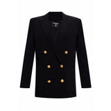 Balmain Black Viscose Women Blazer