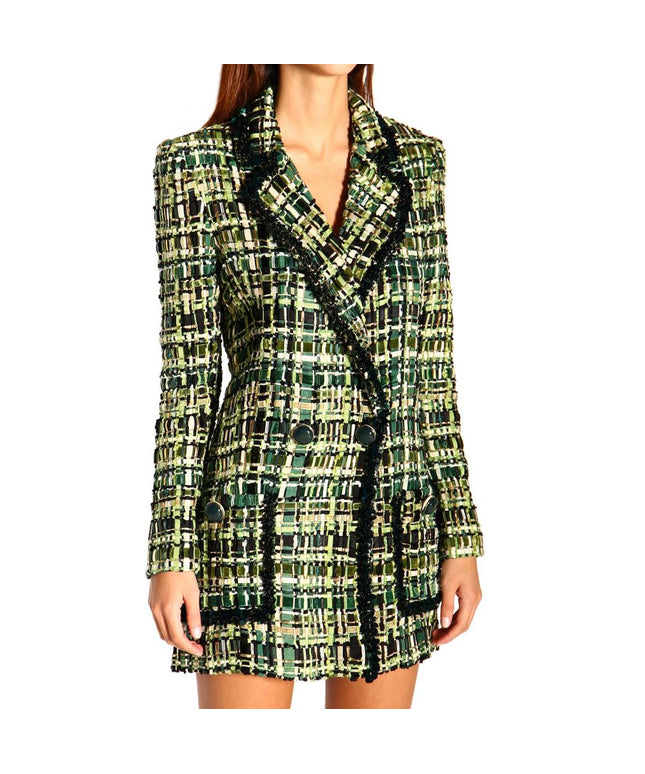 Elisabetta Franchi Green Viscose Women Blazer
