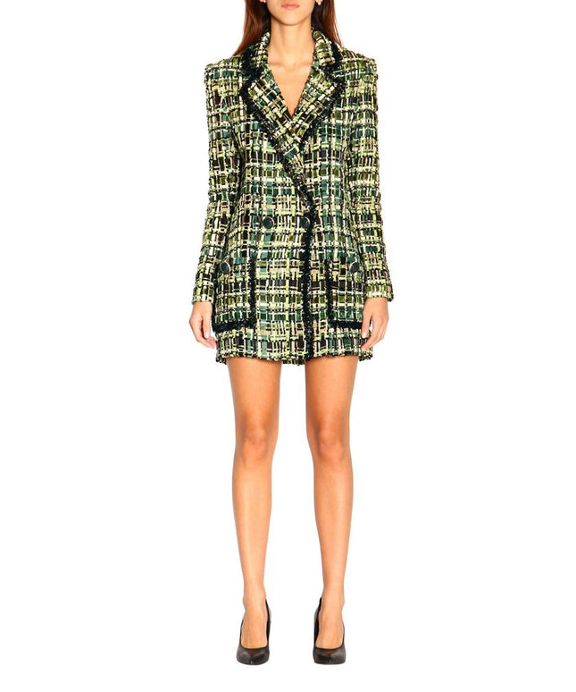 Elisabetta Franchi Green Viscose Women Blazer
