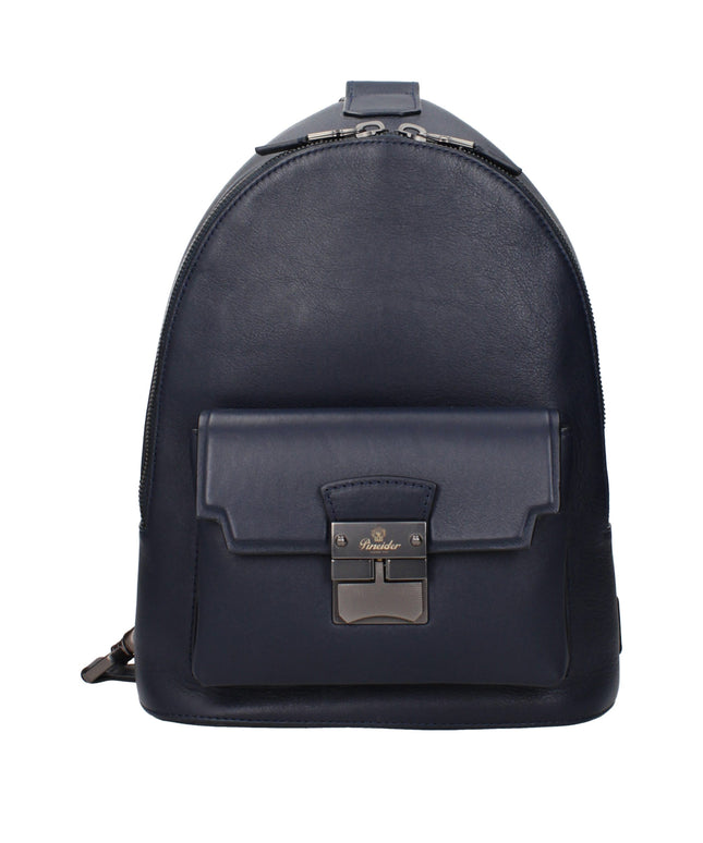 Pineider Blue Leather Backpacks