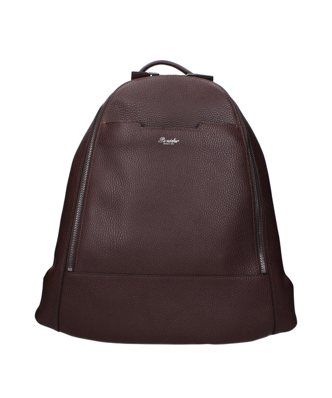 Pineider Brown Leather Backpacks