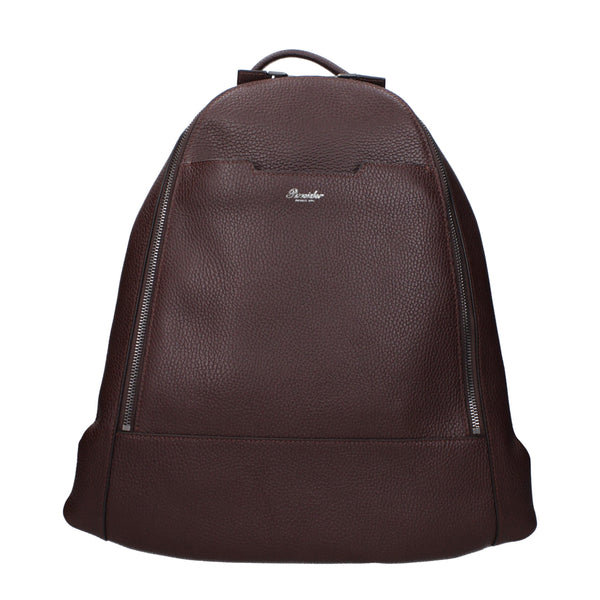 Pineider Brown Leather Backpacks