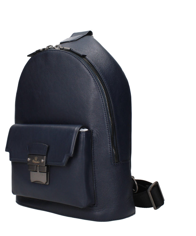 Pineider Blue Leather Backpacks