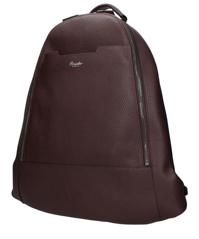 Pineider Brown Leather Backpacks