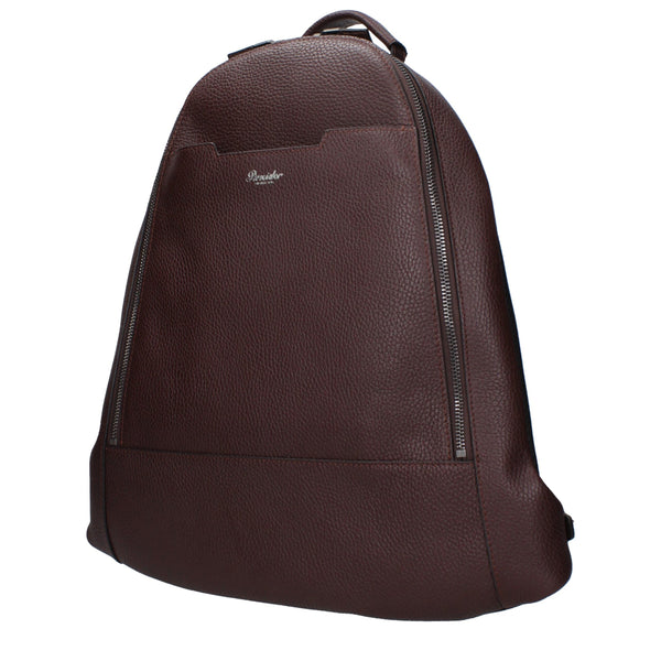 Pineider Brown Leather Backpacks