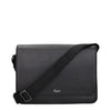 Pineider Black Leather Crossbody Bags
