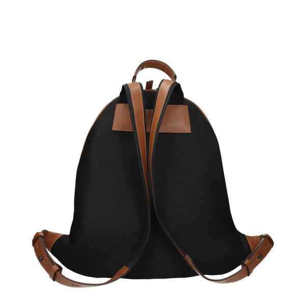 Pineider Brown Leather Backpacks