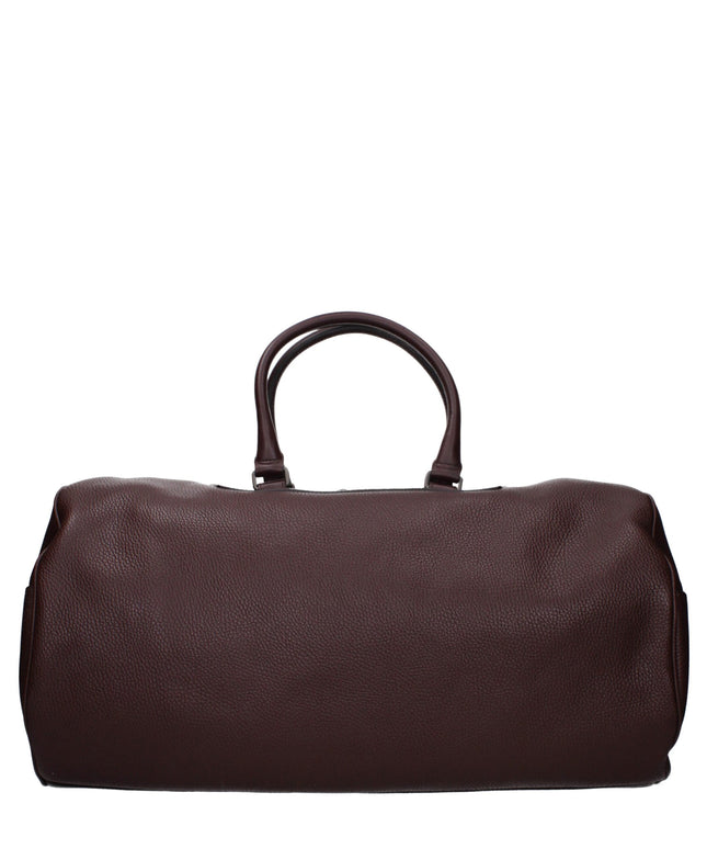 Pineider Brown Leather Luggage And Travel