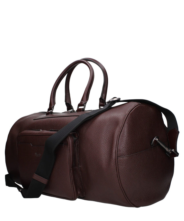 Pineider Brown Leather Luggage And Travel