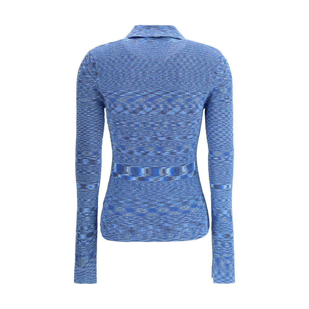 Ganni Striped polo Sweater